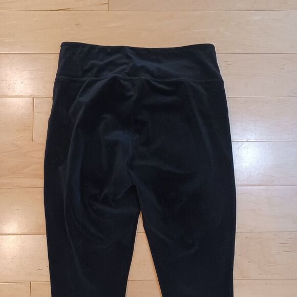 Lilly Pulitzer Myria Velour High Rise Leggings Onyx Black Size XL Athletic Soft - Picture 6 of 8